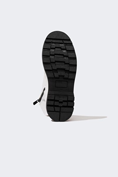 DeFacto Cizme din piele artificială cu șireturi și fermoar pentru fete cu talpă înaltă A9275a823wn