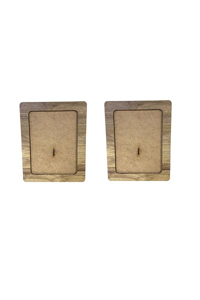aladepo Natural Wood Look Photo Frame Set of 2