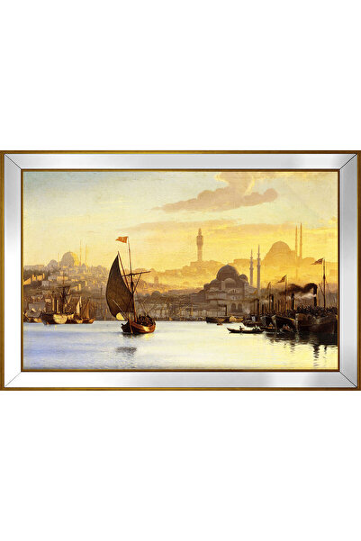 Osmanlı Dönemi Eski İstanbul Yeni Camii Motifli Kanvas Tablo