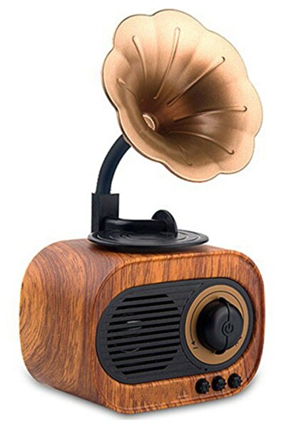 Genel Markalar B5 Nostaljik Mini Gramafon Radyo Usb Aux Bluetooth Radyo Yükse...
