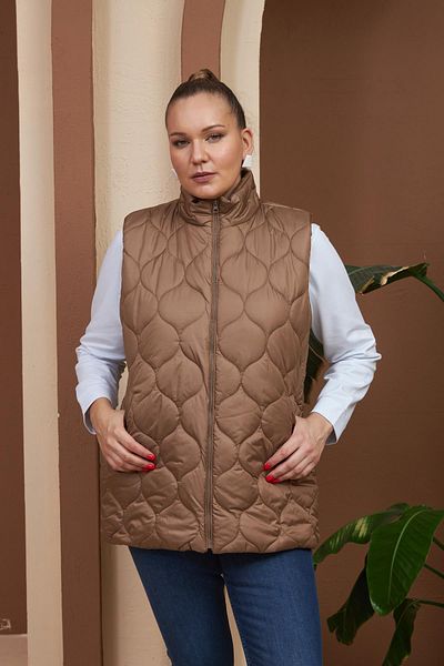 RMG Quilted Plus Size Mink Vest