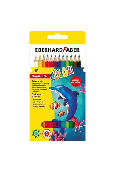 Eberhard Faber 12 Colors Full Size Watercolor Pencil Ef-516012