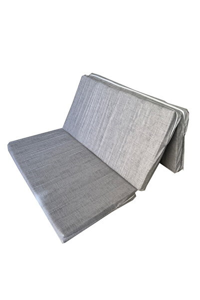 Vip Home Concept Market Ürünleri Çift Kişilik Sünger Yatak Katlanır Minder Yatak 120x195x8 CM-GRİ-Katlanır Yer Yatağı