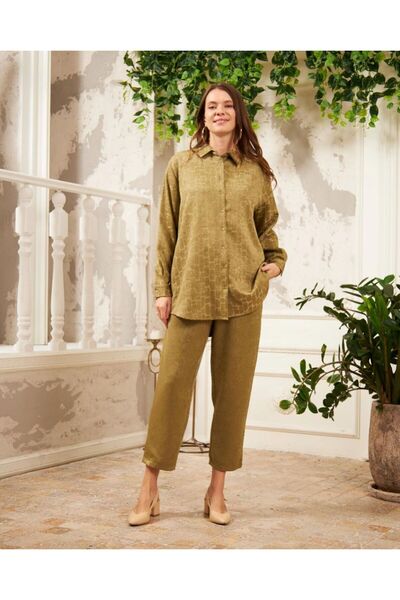 Orfeo Negro Jakarlı Saten Gömlek