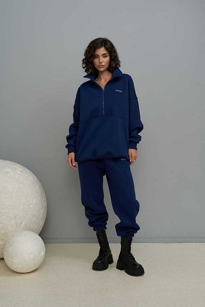Womens navy blue sweatsuit outlet