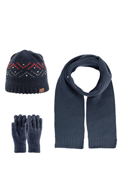 Kitti Set of 3 Scarf Beanie Gloves for 9-15 Years Old Boys