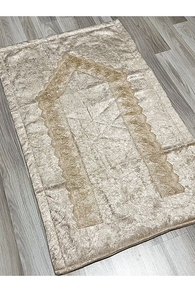 AYHANHOME Γαλλικό Velvet Dowry Bride Set - Guipure Embroidered Prayer Mat