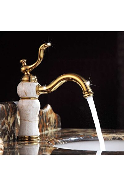 OEM صنبور حوض الحمام بتصميم رخامي ذهبي ذهبي موديل جديد