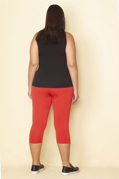Şans Women's Plus Size Pomegranate Side Stripe Lycra Jersey Leggings Trousers 65n28659