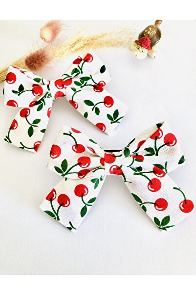 seyranat Дівчача дитяча 2-комплектна біло-червона стрічка з вишневим візерунк...