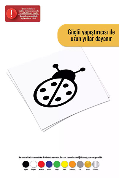 Generic Brand Ladybug - Car, Auto, Laptop, Wall Compatible Sticker 30*30 Cm