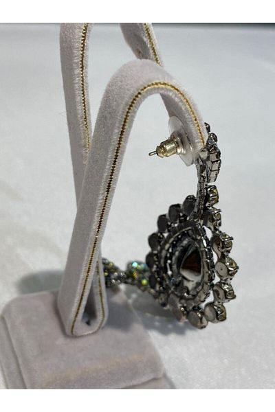 Hobigram Earring Types Evening Dress Earrings *Stoned Drop Model*