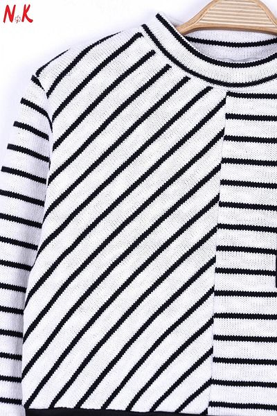 nk kids Pulover Belaruss pentru fete Ecru-Negru 35342