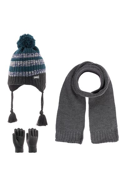 Kitti 4-8 ani Băiat Eșarfă Beanie Mănuși Set 3 piese