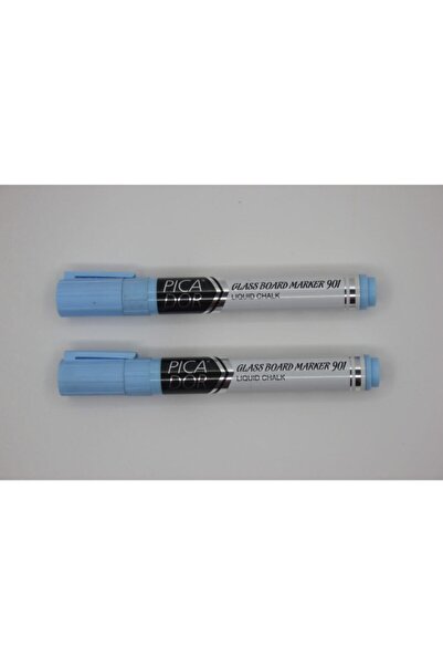 Picador Mavi Cam Boyama Marker Kalemi Fosforlu 2 Tane