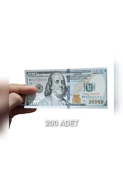 Muçis (200 adet) 100 dolar Geçersiz Sahte Düğün Film Dizi Paraları