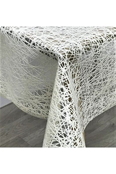 RY TEKSTİL مفرش طاولة زيتي منقوش بحبل مطلي بالكريستال الشفاف على شكل زهرة الثلج