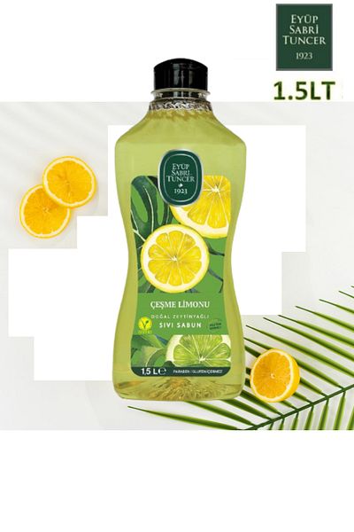 Eyüp Sabri Tuncer Çeşme Lemon Natural Olive Oil Liquid Soap 500 ml 2 PCS + 1.5 LT 1 PCS