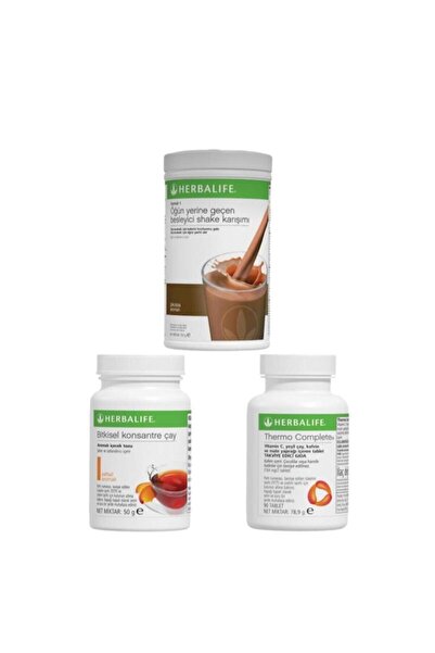 Herbalife 1 Çikolatalı Shake 50g Şeftalili Çay Thermo Complete Tablet