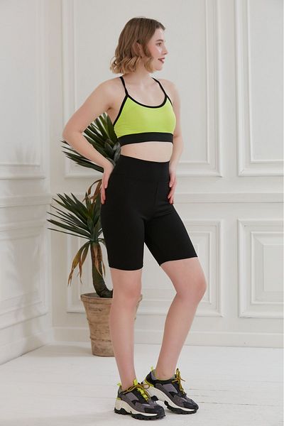 TİGERS women's high waist retractive twill shorts