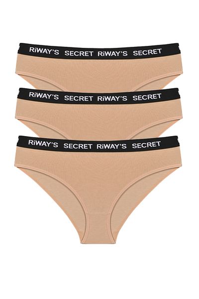 riways secret Cotton Waist Elastic Slips 3 Pack