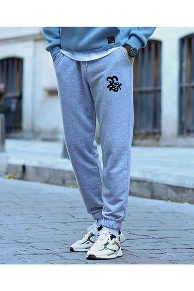 AMMA Φούτερ Unisex Secret Printed Raised με ελαστικά πόδια