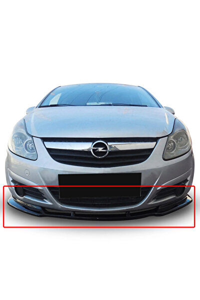 HasAkman Opel Corsa D Uyumlu Ön Lip Parlak Siyah Ön Ek Plastik 2006 - 2014