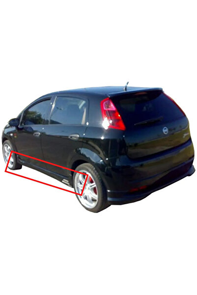 HasAkman Fiat Punto Kulaklı Yan Marşpiyel Seti Plastik Mat Siyah