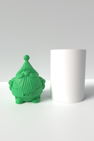 Cageartstudio Noel Baba Mum silikon kalıp - Mr Santa Mum Kalıbı Mum Yapım Mal...