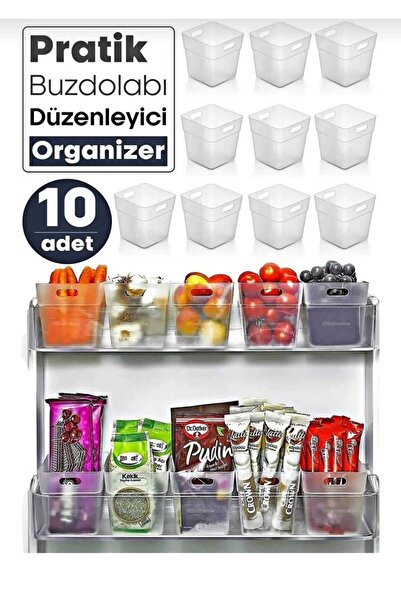 wishhome 10'lu Buzdolabı Kapak Içi Düzenleyici Organizer Mutfak Banyo Pratik ...