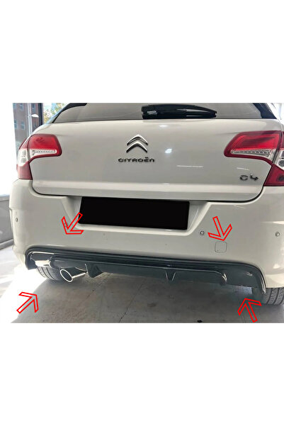 MKG Otomotiv Citroen C4 Uyumlu  Difüzör Parlak Siyah Difizör Plastik 2011 2012 2013 2014 2015 2016