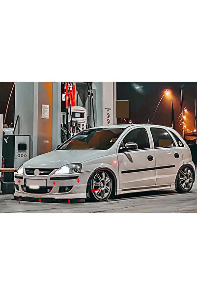 HasAkman Opel Corsa C Ön Ek Karlık Mat Siyah Plastik 2000 2001 2002 2003 2004 2005 2006 Uyumlu
