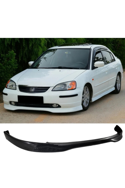 HasAkman Honda Civic  Uyumlu Vtec2 Typer Ön Ek Karlık Mat Siyah Plastik 2001 2002 2003 Makyajsız Kasa