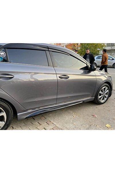 HasAkman Hyundai i20 Uyumlu Custom Yan Marşpiyel Seti Plastik Mat Siyah 2014 2015 2016 2017 2018
