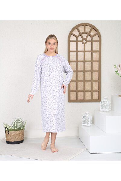 ZBTEKS Εποχιακό βαμβακερό πολύ χαλαρό νυχτικό μακρυμάνικο Mother's