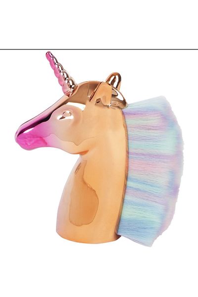 QUEEN AKSESUAR Uk Imported Professional Makeup Brush - Blush Powder Metallic Shiny Rainbow Unicorn Horse