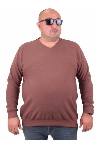 MocGrande Κλασικό ιδρώτας μεγάλου μεγέθους Thessaloniki V-Neck 23201 TABA