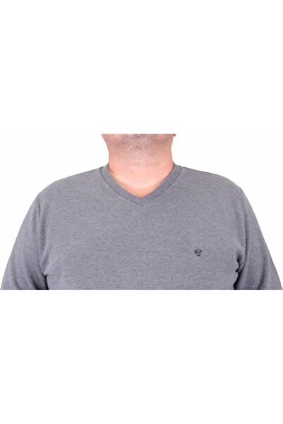 Starbattal Μεγάλο μέγεθος Thessaloniki V-Neck Classic Sweat 23201 ANTHRACITE