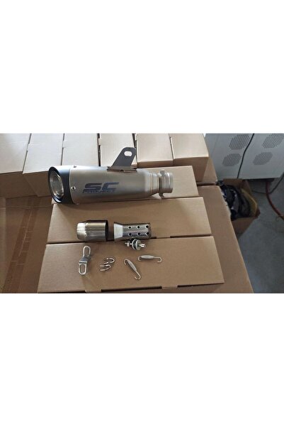 PARÇA DÜNYASI SC PROJECT GRİ SUSTURUCULU MOTORSİKLET EGZOZU SC EGSOZ EKSOZ EGZOZ