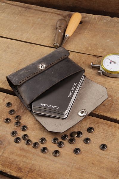 New Coast Leather 1900's Γνήσιο & Πραγματικό Δερμάτινο Χειροποίητο Ανδρικό Καπνιστό Κάτοχος Κάρτας