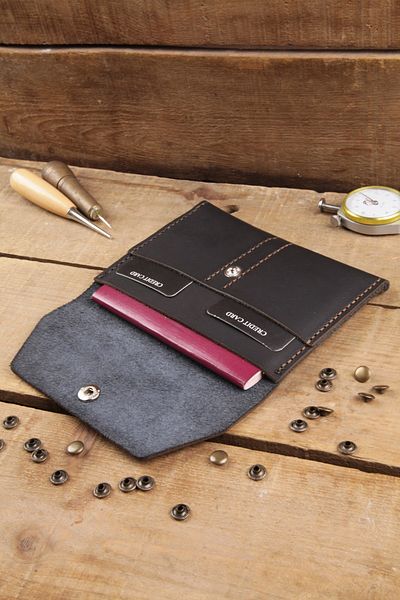 New Coast Leather 1900's Χειροποίητο πορτοφόλι διαβατηρίου από γνήσιο & πραγματικό δέρμα