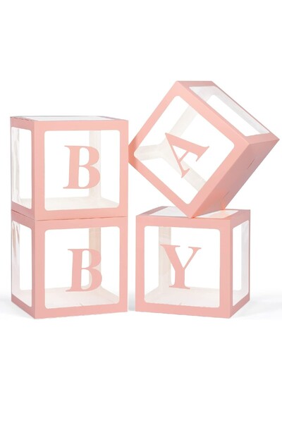 Bkmc Kutu Şeffaf Kutu Baby Yazılı Harf 25 Cm