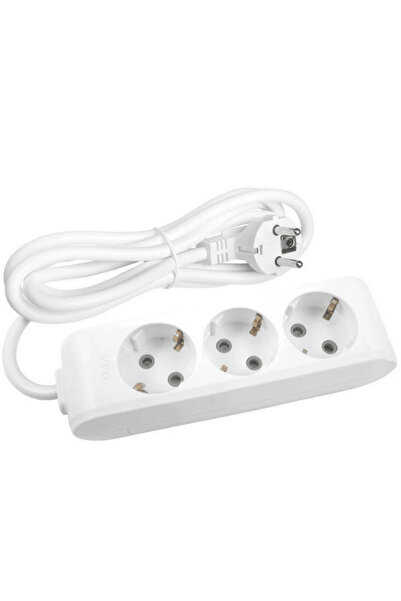 VİKO Viko Multi Let (3'Lü) Üçlü Priz Topraklı Çocuk Korumalı Kablolu 1 (Bir) Metre