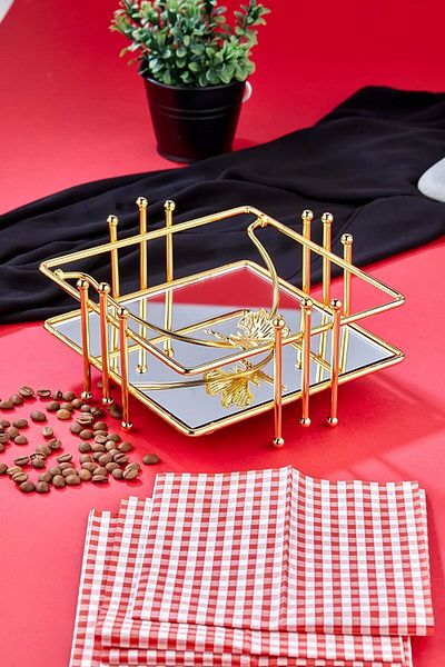 Besthırdavat Butterfly Model Mirrored Napkin Holder Stainless Steel Luxury Napkin Box