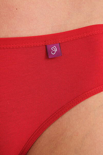 Joshs Pamuklu Klasik Külot -hipster Külot -klasik Model Külot Tekli Kırmızı