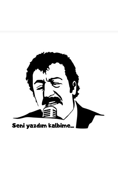 EYBA STİCKER Seni yazdım kalbime Müslüm Gürses sticker traktör araç araba arkası yazı