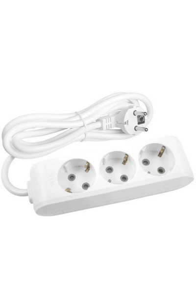 VİKO Viko Multi Let (3'Lü) Üçlü Priz Topraklı Çocuk Korumalı Kablolu 5 (Beş) ...