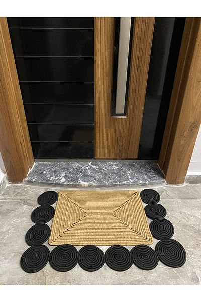 MaVaux Venice Series Jute, Patterned Doormat, Doormat, Bathroom Mat, Balcony Mat / Gift, Houseware.