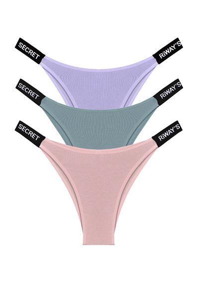 riways secret Cotton Side Tape Rubber Thong 3 Pack