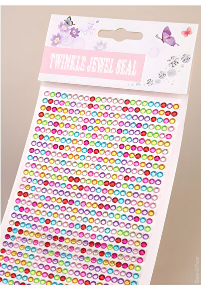 BearPear 750 Adet Renkli Kendinden Yapışkanlı Yüz Makyaj Tırnak Festival Yüz ...